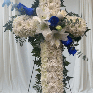 Sacred Love™ Standing Cross Blue & White
